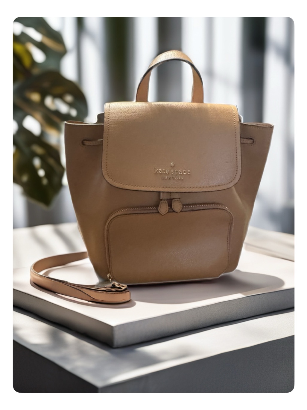 Kate Spade Leather New York Darcy Medium Flap Backpack Nwot’s